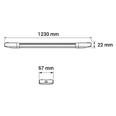 ORO NITRA 36W DW L HERMETIC LED LUMINAIRE