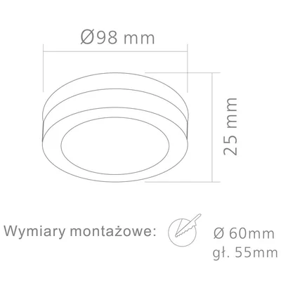 Orto Claro Lampada da incasso a soffitto, cromo