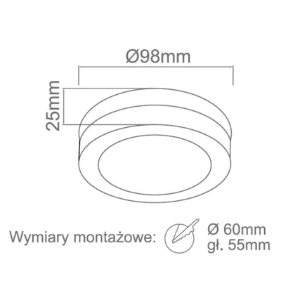 Orto Claro Lampada da incasso a soffitto, cromo