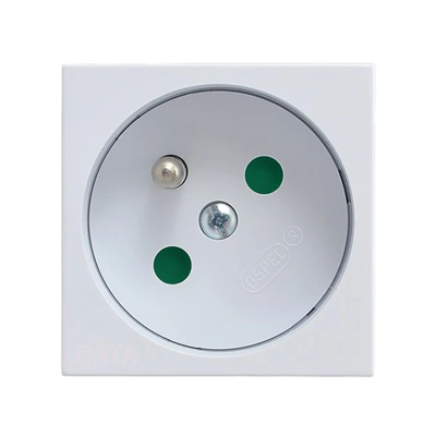 OSPEL45 Single socket outlet with earthing and shutters for current paths, warm white