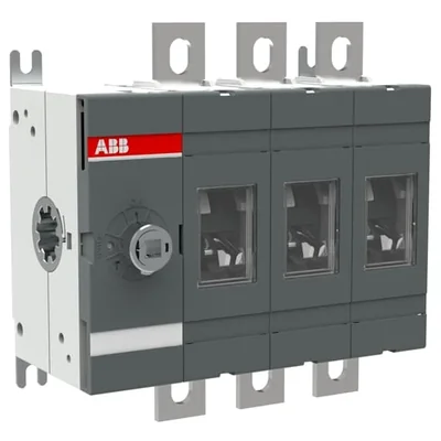 OT200E03 Switch disconnector 200A, 3P, front drive, without shaft and handle, mounting on mounting plate, set of screws for terminal