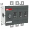 OT200E03 Switch disconnector 200A, 3P, front drive, without shaft and handle, mounting on mounting plate, set of screws for terminal
