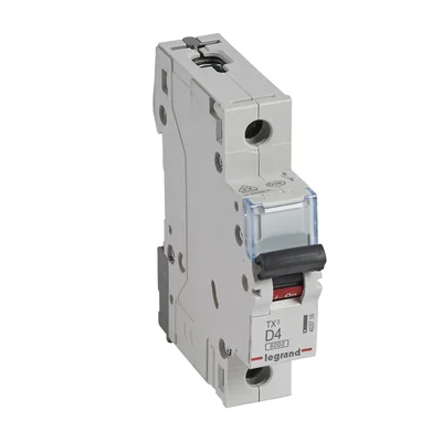 OVERCURRENT CIRCUIT BREAKER S 301 1P D 4A 6000A TX3 SERIES
