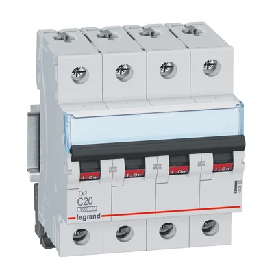 OVERCURRENT CIRCUIT BREAKER S 304 4P C 20A 6000A TX3 SERIES