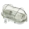 OWAL 60 luminaire, E27, 18W, transparent polycarbonate diffuser, white base, metal mesh, UV resistant, 230V, IK09, IP44