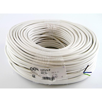 OWY cable 3x0.75 300/500V (H05VV-F) - white