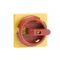 OZ331P67RY Manopola rotonda giallo-rossa IP67 per OT16...125F, per albero da 6 mm, marcatura: I-0/ON-OFF, bloccabile con lucchetto in posizione 0/OFF