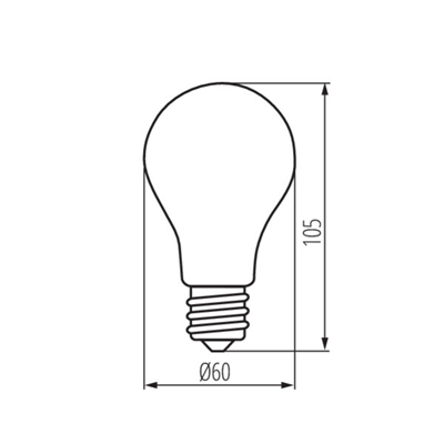 Ozdobná žárovka XLED 7W A60 2700K mléčná