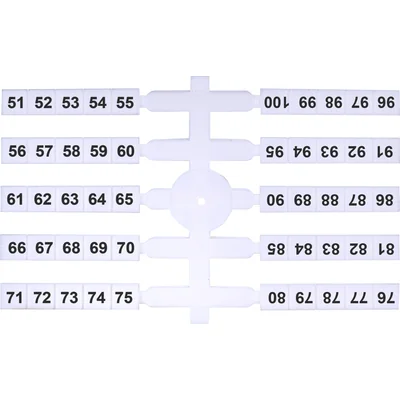 Oznacznik elastyczny (4 x 50 szt.) 51-100 (EO3)