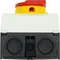 P1-25/I2/SVB/N Main switch, 3 pole + N, 25 A, emergency stop function, padlockable in the Off position, in IP65 enclosure, red-yellow knob with padlockable function