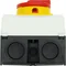 P1-25/I2/SVB/N Main switch, 3 pole + N, 25 A, emergency stop function, padlockable in the Off position, in IP65 enclosure, red-yellow knob with padlockable function