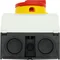 P1-25/I2/SVB/N Main switch, 3 pole + N, 25 A, emergency stop function, padlockable in the Off position, in IP65 enclosure, red-yellow knob with padlockable function