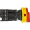 P1-25/V/SVB Main switch, 3 pole, 25 A, emergency stop function, padlockable in the Off position, remote mounting, red/yellow handle with padlockable function