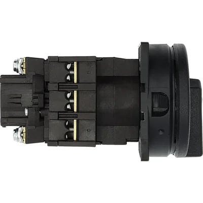 P1-32/EA/SVB-SW Main switch, 3 pole, 32 A, emergency stop function, padlockable in the Off position, surface mounting, black knob with padlockable function
