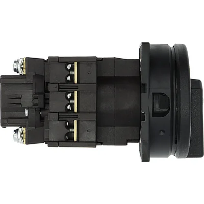 P1-32/EA/SVB-SW Main switch, 3 pole, 32 A, emergency stop function, padlockable in the Off position, surface mounting, black knob with padlockable function