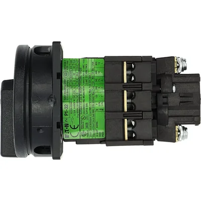P1-32/EA/SVB-SW Main switch, 3 pole, 32 A, emergency stop function, padlockable in the Off position, surface mounting, black knob with padlockable function