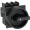P1-32/EA/SVB-SW Main switch, 3 pole, 32 A, emergency stop function, padlockable in the Off position, surface mounting, black knob with padlockable function