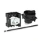 P1-32/M4/HI11/SVB-SW Main switch, 3 pole + 1 NO + 1 NC, 32 A, emergency stop function, padlockable in the Off position, with 400 mm metal shaft, remote mounting, black handle with padlockable function