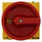 P1-40/EA/SVB Interruptor principal, 3 polos, 40 A, montaje en superficie, pomo rojo-amarillo con candado