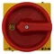P1-40/EA/SVB Interruptor principal, 3 polos, 40 A, montaje en superficie, pomo rojo-amarillo con candado