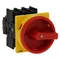 P1-40/EA/SVB Interruptor principal, 3 polos, 40 A, montaje en superficie, pomo rojo-amarillo con candado