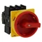 P1-40/EA/SVB Interruptor principal, 3 polos, 40 A, montaje en superficie, pomo rojo-amarillo con candado