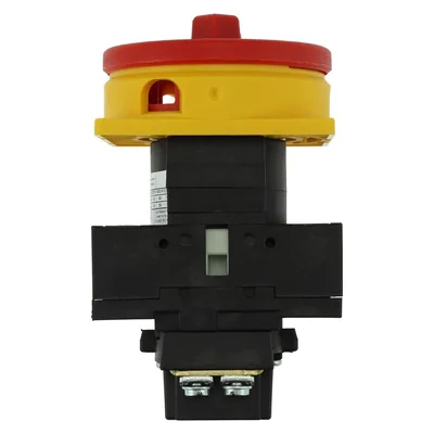 P1-40/EA/SVB Main switch, 3 pole, 40 A, surface mounting, red-yellow knob with padlock