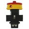 P1-40/EA/SVB Main switch, 3 pole, 40 A, surface mounting, red-yellow knob with padlock