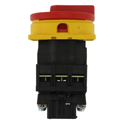 P1-40/EA/SVB Main switch, 3 pole, 40 A, surface mounting, red-yellow knob with padlock