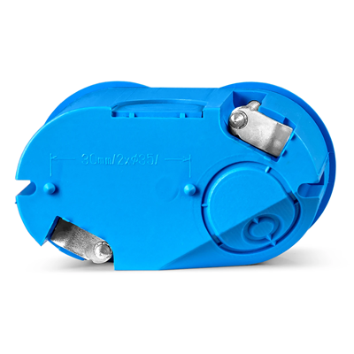 P2x32 fi2x32mm Коробка монтажна для порожніх стін, синя