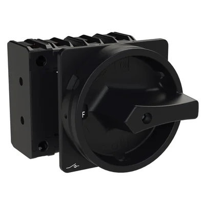P3-100/EA/SVB-SW/N Main switch, 3 pole + N, 100 A, emergency stop function, padlockable in the Off position, surface mounting, black knob with padlockable function