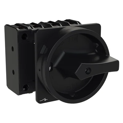 P3-100/EA/SVB-SW/N Main switch, 3 pole + N, 100 A, emergency stop function, padlockable in the Off position, surface mounting, black knob with padlockable function