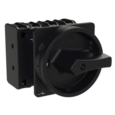 P3-100/EA/SVB-SW/N/HI11 Main switch, 3 pole + N + 1 NO + 1 NC, 100 A, emergency stop function, padlockable in the Off position, surface mounting, black knob with padlockable function