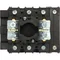 P3-100/EA/SVB-SW/N/HI11 Main switch, 3 pole + N + 1 NO + 1 NC, 100 A, emergency stop function, padlockable in the Off position, surface mounting, black knob with padlockable function