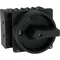 P3-100/EA/SVB-SW/N/HI11 Main switch, 3 pole + N + 1 NO + 1 NC, 100 A, emergency stop function, padlockable in the Off position, surface mounting, black knob with padlockable function