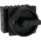 P3-100/EA/SVB-SW/N/HI11 Main switch, 3 pole + N + 1 NO + 1 NC, 100 A, emergency stop function, padlockable in the Off position, surface mounting, black knob with padlockable function