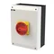 P3-100/I5/SVB/N Main switch, 3 poles + N, 100 A, in IP65 enclosure, red-yellow knob with padlock