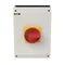 P3-100/I5/SVB/N Main switch, 3 poles + N, 100 A, in IP65 enclosure, red-yellow knob with padlock