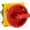 P3-63/M4/SVB Main switch, 3 pole, 63 A, emergency stop function, padlockable in the Off position, with 400 mm metal shaft, remote mounting, red/yellow handle with padlockable function