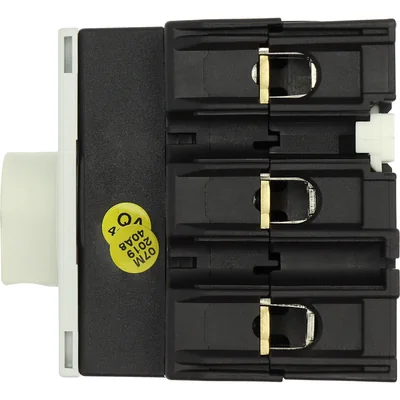 P3-63/M4/SVB Main switch, 3 pole, 63 A, emergency stop function, padlockable in the Off position, with 400 mm metal shaft, remote mounting, red/yellow handle with padlockable function
