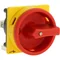 P3-63/M4/SVB Main switch, 3 pole, 63 A, emergency stop function, padlockable in the Off position, with 400 mm metal shaft, remote mounting, red/yellow handle with padlockable function