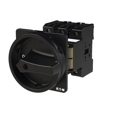 P3-63/V/SVB-SW Main switch, 3 pole, 63 A, emergency stop function, padlockable in the Off position, remote mounting, black handle with padlockable function