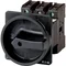 P3-63/V/SVB-SW Main switch, 3 pole, 63 A, emergency stop function, padlockable in the Off position, remote mounting, black handle with padlockable function