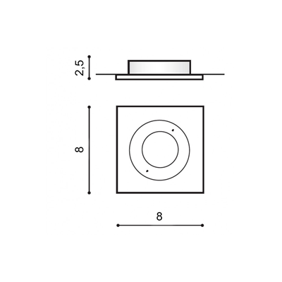 PABLO Recessed ceiling lamp white