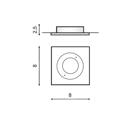 PABLO Recessed ceiling lamp white