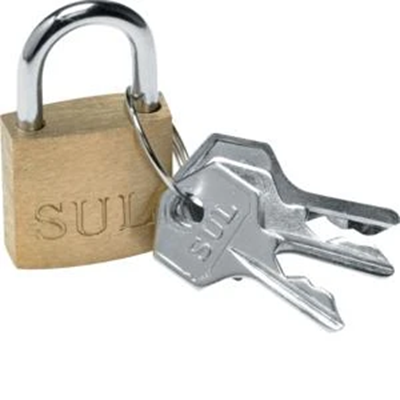 Padlock with 3 keys