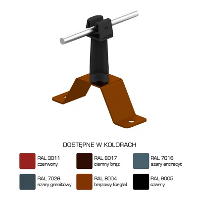 Painted screw handle, height 7cm, black latch