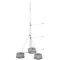 Palo parafulmini con terminale d'aria sfalsato, altezza 4000 mm RP I, zincato a caldo