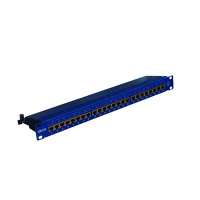 Панель 19", 24 x RJ45 STP кат. 5e (1U) синій