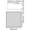 PANEL 600 Ceiling luminaire 230V 36W 4320lm IP54 NW 120st white